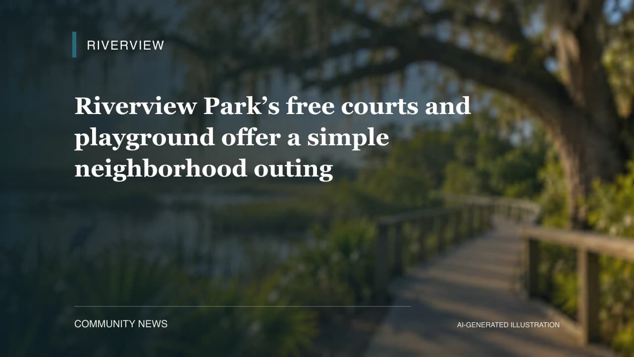 Riverview Park’s free courts and playground offer a simple neighborhood outing